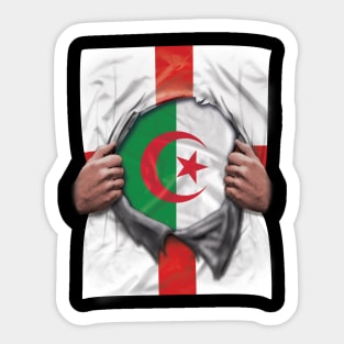 Algeria Flag English Flag Ripped - Gift for Algerian From Algeria Sticker